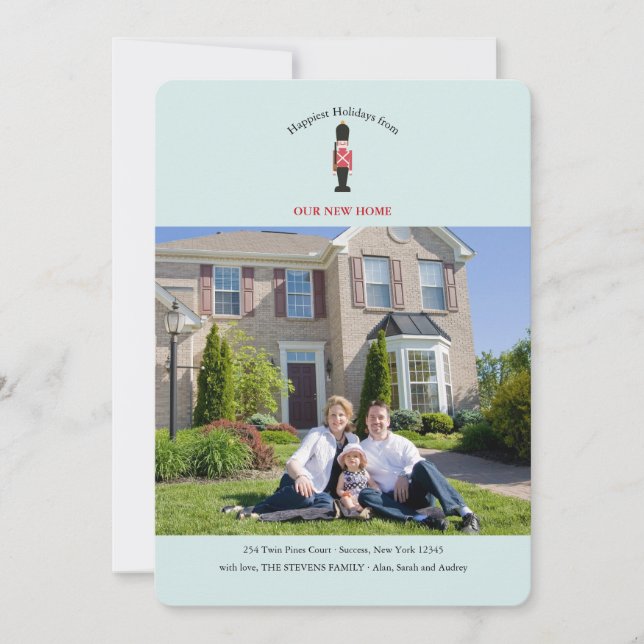 Festiva Tarjeta móvil fotográfica de soldador de madera (Anverso)