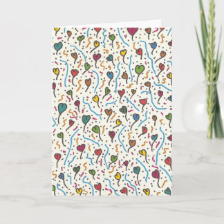 Festiva Tarjeta multi A7 de los corazones