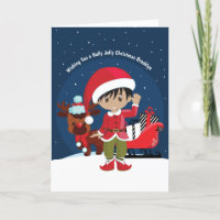 Tarjeta multicultural de vacaciones Elf