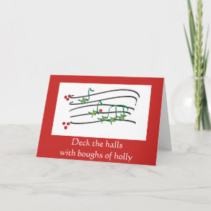 Festiva Tarjeta musical Holly 2 Navidades contemporáneos