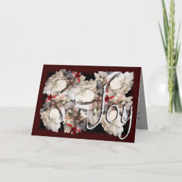 Festiva Tarjeta, Navidades, Año Nuevo - Tarjeta Poinsettia