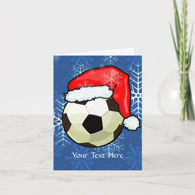 Festiva Tarjeta - Navidades de bolas de fútbol (Anverso)