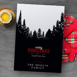 Festiva Tarjeta navideña Black Forest y Snow Merry