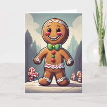 Tarjeta Navideña con Concepto Retro de Hombre de J