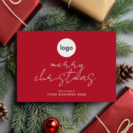 Festiva Tarjeta navideña con logotipo de negocios