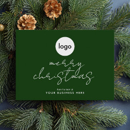 Festiva Tarjeta navideña con logotipo de negocios