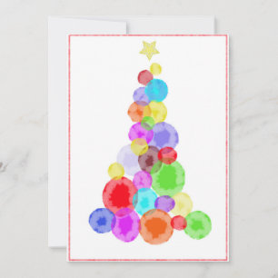 Festiva Tarjeta navideña de árbol navideño