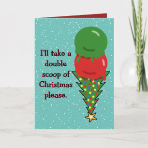 Festiva Tarjeta navideña de crema de hielo Scoop