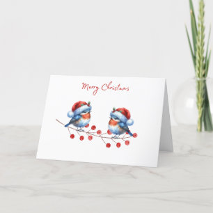Festiva Tarjeta navideña de cumpleaños de Santa Hat