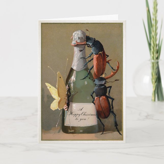 Festiva Tarjeta navideña de fallos victorianos (Anverso)