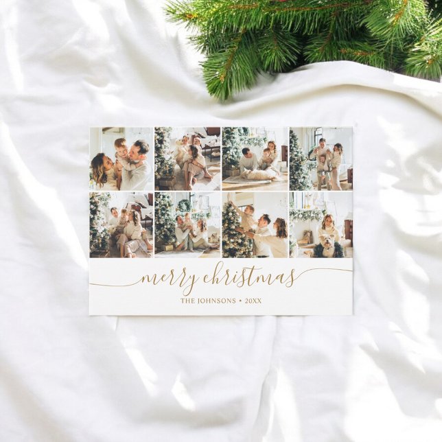 Festiva Tarjeta navideña de feriado de Collage de fotos mo (Subido por el creador)
