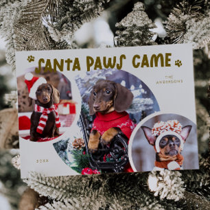 Festiva Tarjeta navideña de fotos de perro de la tripulaci