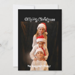 Festiva Tarjeta navideña de fotos de Ticket Merry Christma