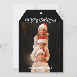 Festiva Tarjeta navideña de fotos de Ticket Merry Christma