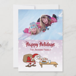 Festiva Tarjeta navideña de fotos del Personalizado cómico