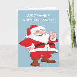 Festiva Tarjeta navideña de humor extraño para Santa Flunk