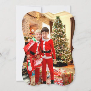 Festiva Tarjeta navideña de la familia Gold