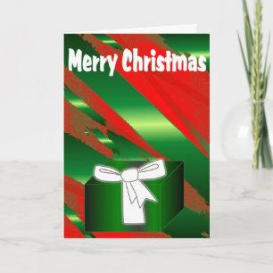 Festiva Tarjeta navideña de merry envuelta