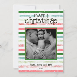 Festiva Tarjeta navideña de moras coloridas personalizada