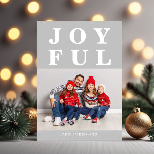 Festiva Tarjeta navideña de Navidades de fotografía alegre