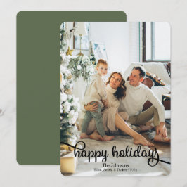 Festiva Tarjeta navideña de Navidades de fotos de vacacion