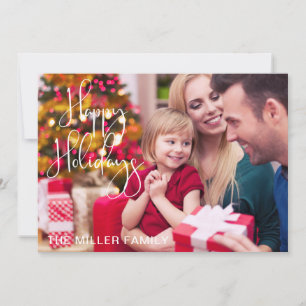 Festiva Tarjeta navideña de Navidades de fotos familiares