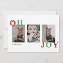Tarjeta navideña de Navidades Joy