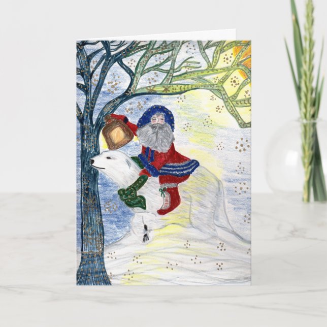 Festiva Tarjeta navideña de padre (Anverso)
