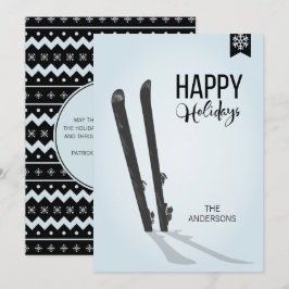 Festiva Tarjeta navideña de vacaciones de invierno para es