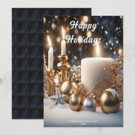 Festiva Tarjeta navideña de vacaciones para velas