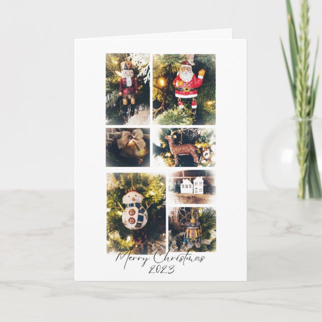 Festiva Tarjeta navideña de vacaciones plegadas (Anverso)