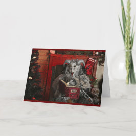 Festiva Tarjeta Navideña Doblada de PNW Krampus