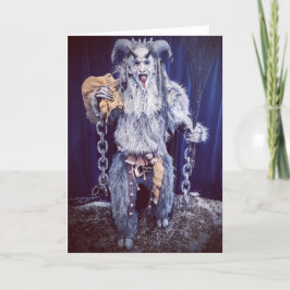 Festiva Tarjeta Navideña Doblada de PNW Krampus