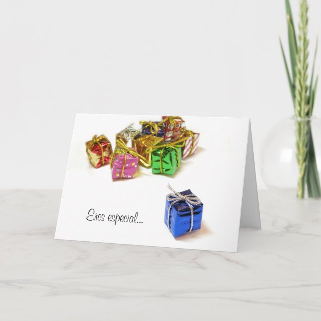Festiva Tarjeta Navideña "Eres especial" (Anverso)