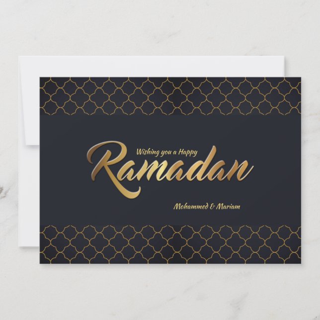 Festiva Tarjeta navideña feliz de Ramadán (Anverso)