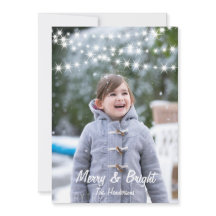 Tarjeta navideña fotográfica de las luces del navi