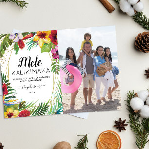 Festiva Tarjeta navideña fotográfica de los Navidades Mele