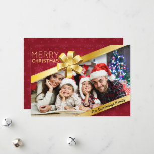 Festiva Tarjeta navideña fotográfica de Navidades de copas