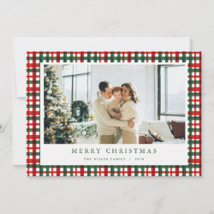 Festiva Tarjeta navideña fotográfica para Navidades verdes