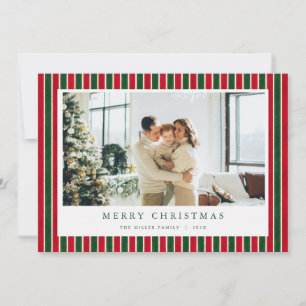 Festiva Tarjeta navideña fotográfica para Navidades verdes