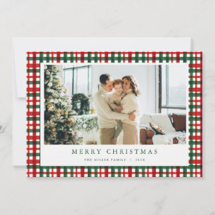 Festiva Tarjeta navideña fotográfica para Navidades verdes