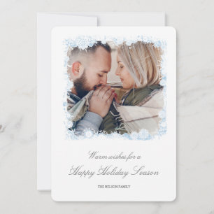 Festiva Tarjeta navideña fotográfica Snowdris Frame