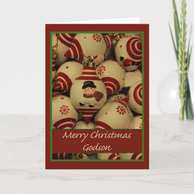 Festiva Tarjeta navideña Godson Merry (Anverso)