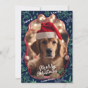Festiva Tarjeta navideña Hand Draodle Merry