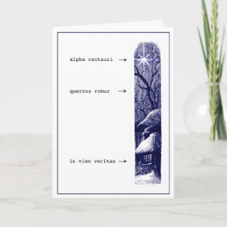 Festiva Tarjeta Navideña In Vino Veritas