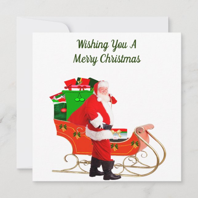 Festiva Tarjeta navideña Merry (Anverso)