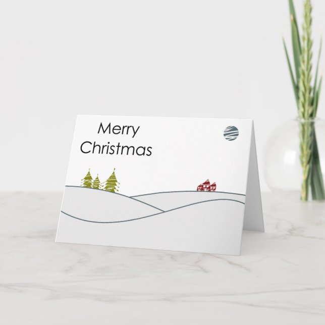 Festiva Tarjeta navideña Merry (Anverso)