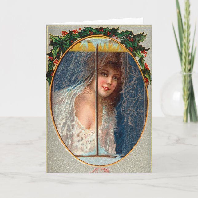 Festiva Tarjeta navideña Merry (Anverso)