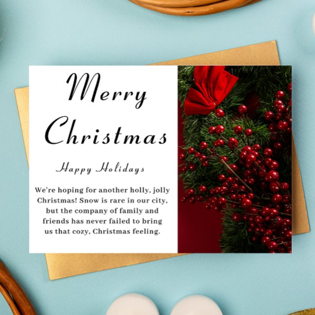 Festiva Tarjeta navideña Merry (Merry Christmas Card)