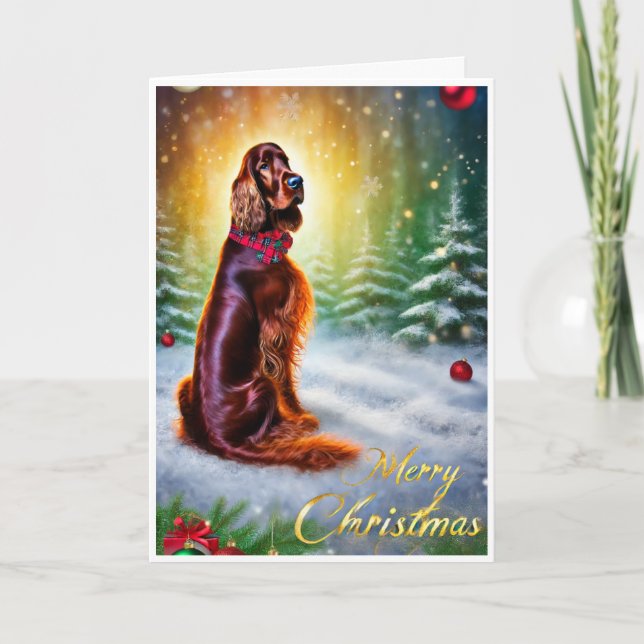 Festiva Tarjeta navideña Merry (Anverso)
